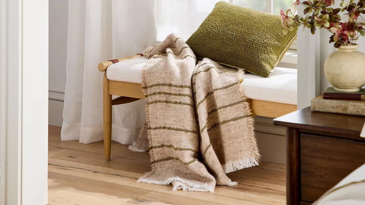 Joanna Gaines Fall Collection at Target - Cozy Stripe Throw Blanket