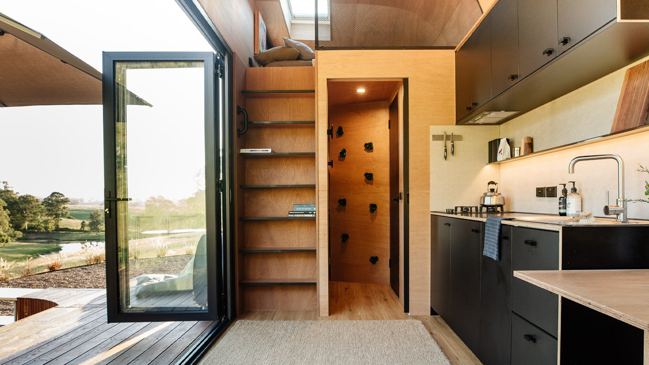 Kitchen of Fowler-&-Ward-x-Base-Cabin-Tiny-House