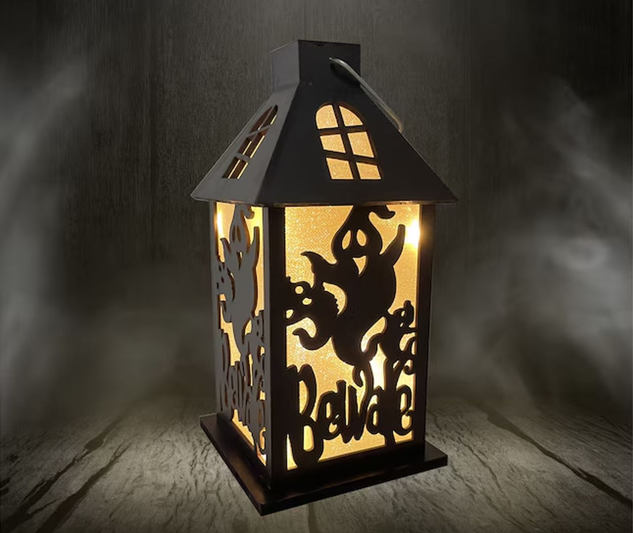 LumaBase 9-Inches Freestanding Lighted Ghost Lantern