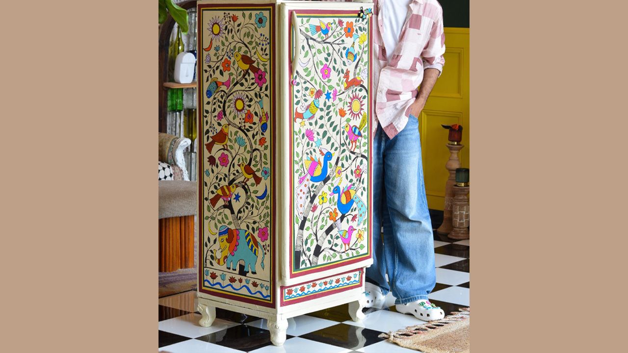 Man upcycles old refrigerator into a shoe rack - 2