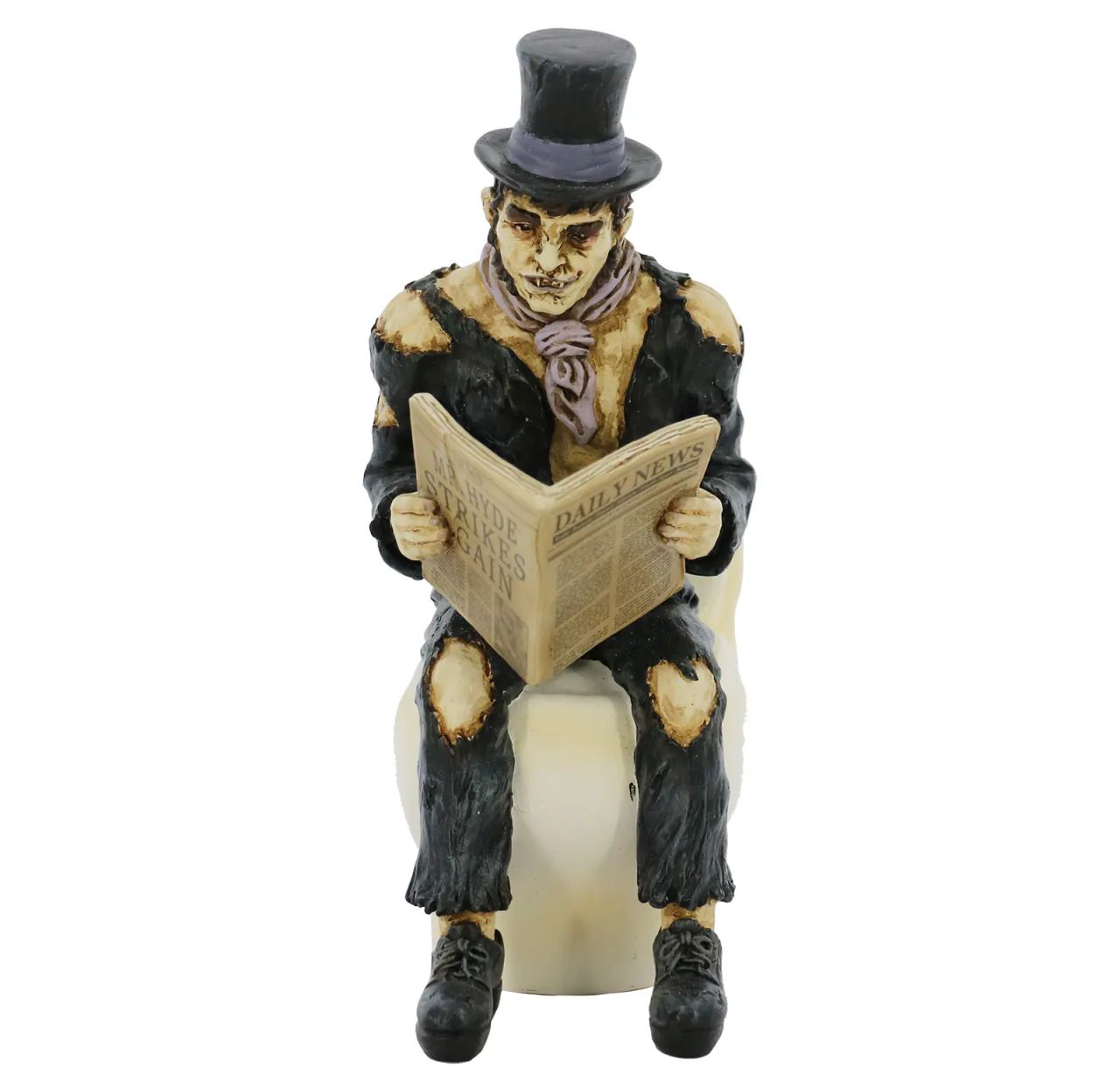 Mr. Hyde on Toilet Tabletop Accent