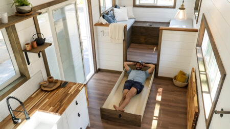 Olympic tiny house on wheels