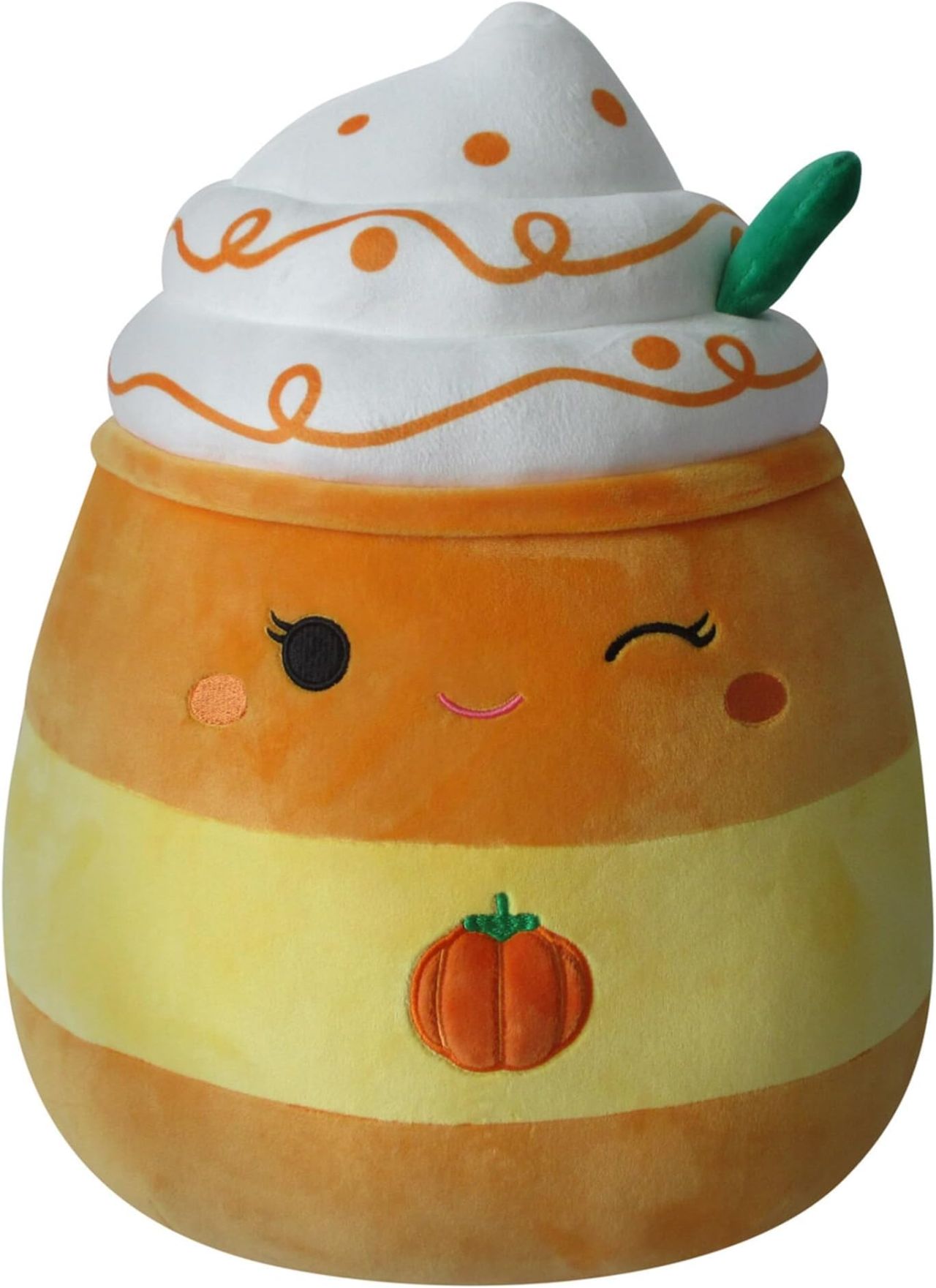 Squishmallows Delindy Orange Pumpkin Spice Latte Plush