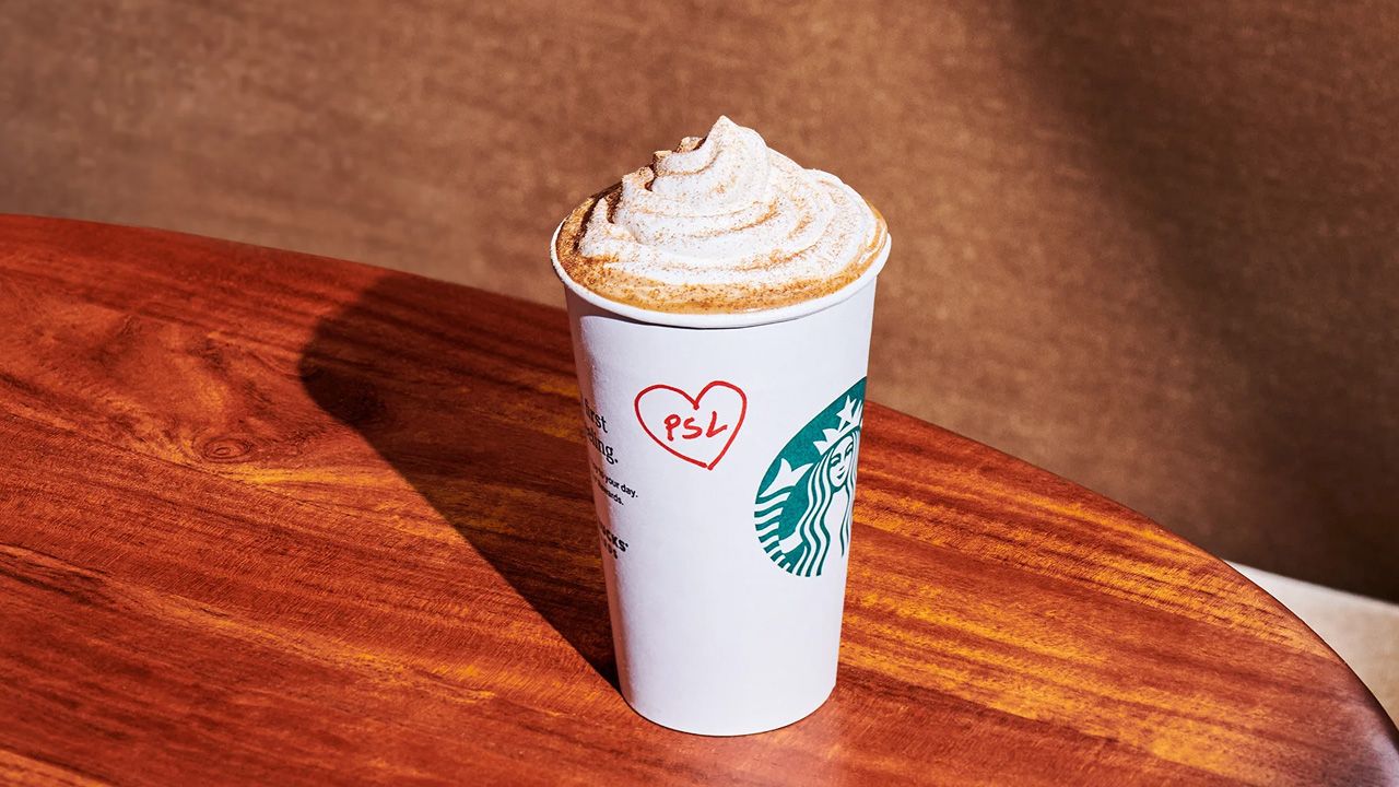 Starbucks 2025 Fall Menu - Pumpkin Spice Latte