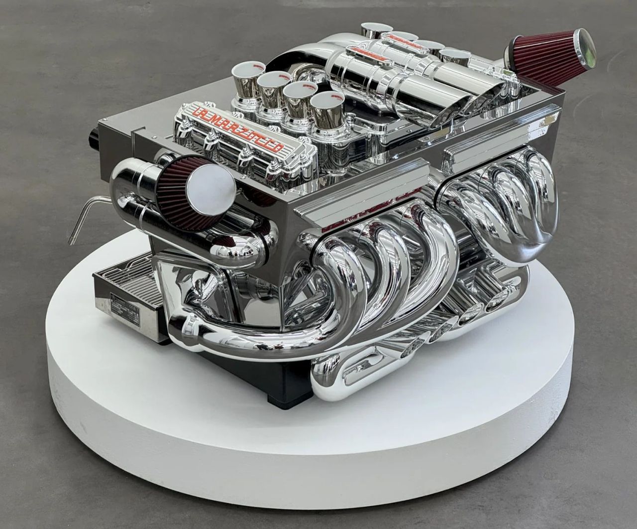 SUCUX V8 Kit Turns Regular Espresso Machine Into Sports Car Engine