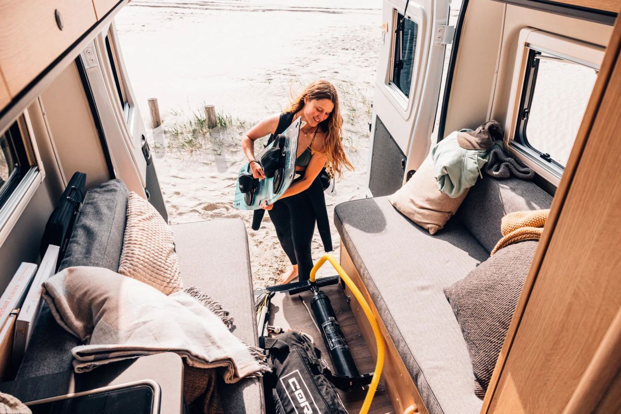 Sunlight Vanlife Camper Van with Three-Room Layout - storage in the back