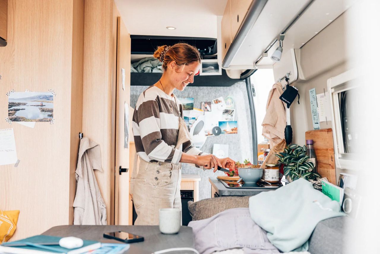 Sunlight Vanlife Camper Van with Three-Room Layout - kitchen design