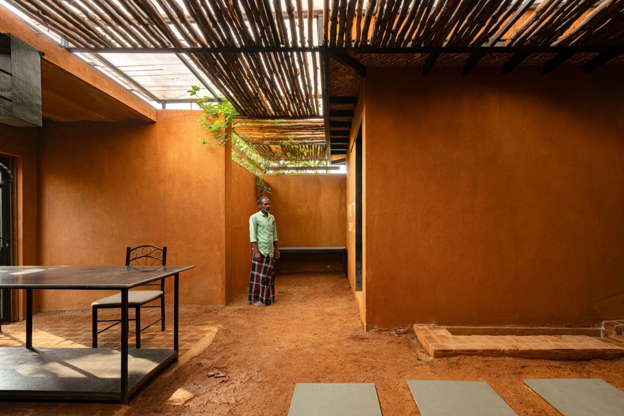 This House in Hyderabad, India is Built From Local Soil and Recycled Materials