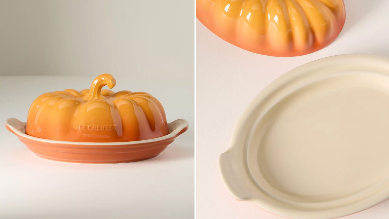 Anthropologie 2025 Fall Collection - Le Creuset Pumpkin Butter Dish
