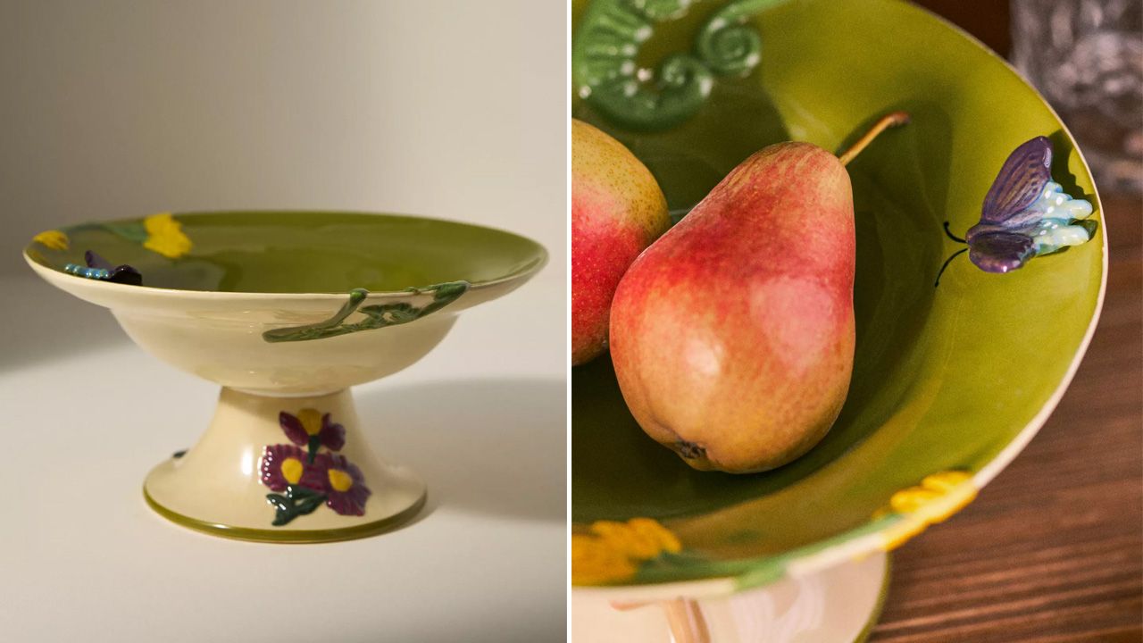 Anthropologie 2025 Fall Collection - The Faye Icon Stoneware Pedestal Bowl