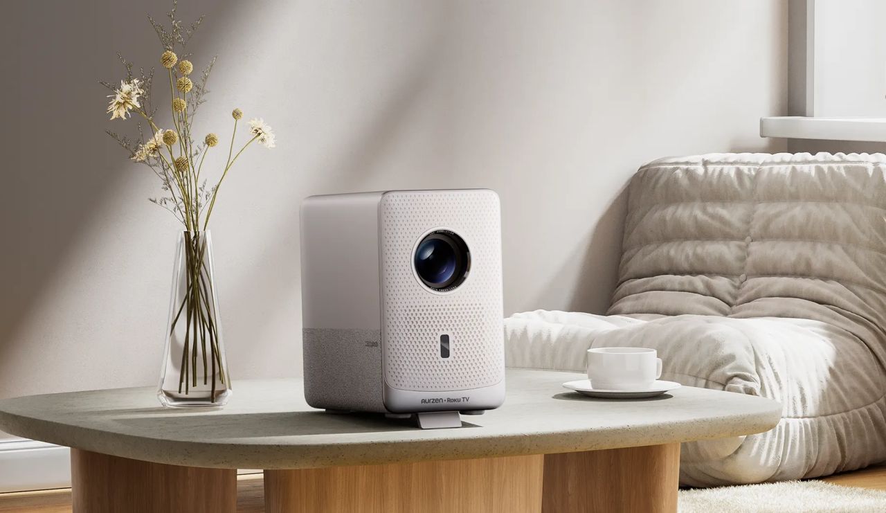 Aurzen D1R Cube Roku TV Smart Projector