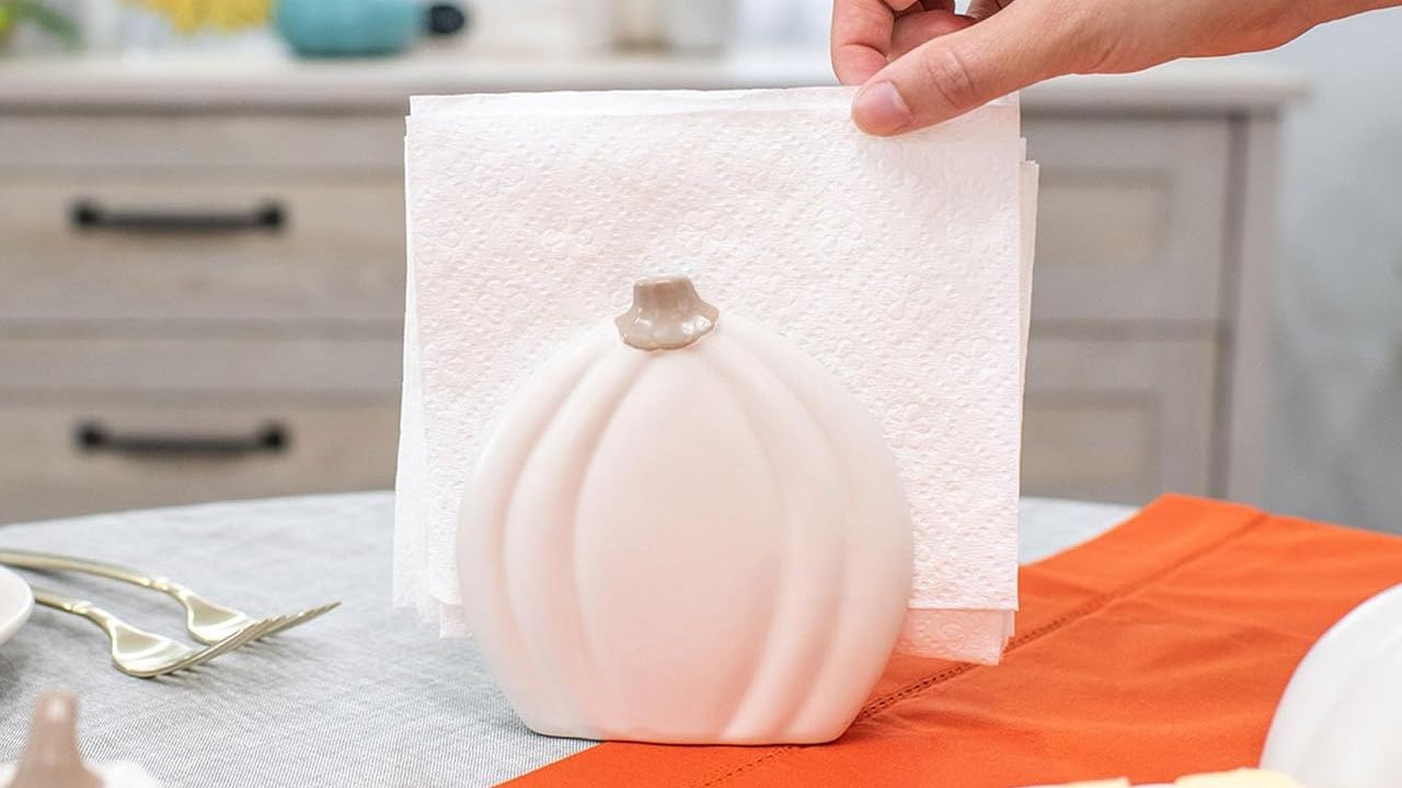 Best Pumpkin-Shaped Kitchen Items - Ceramic Napkin Holder