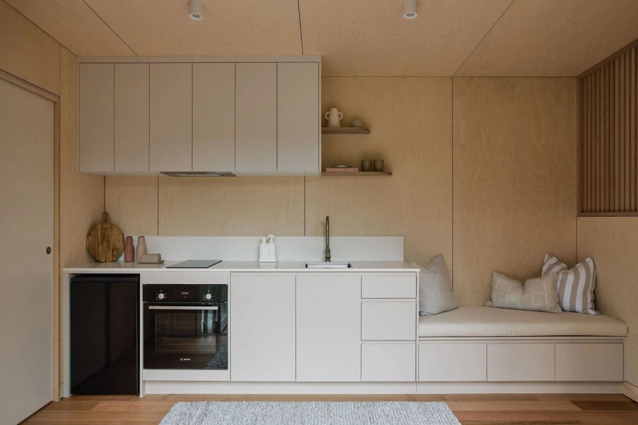 Black Clay Harper Tiny House on Wheels Features Luxe Finishes Inside Out