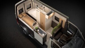 Bürstner Habiton Camper Van Features Sliding Bathroom to Maximize Space Inside