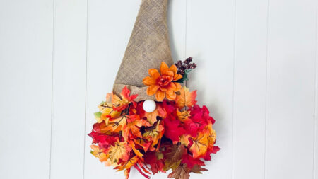 DIY Fall Gnome Wreath décor for Festal Decoration