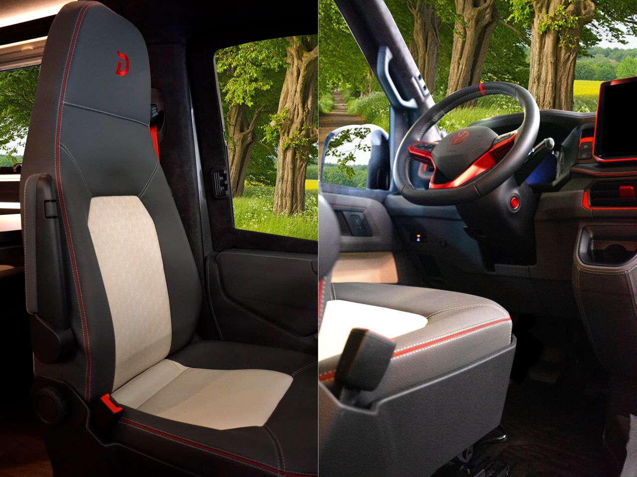Dethleffs Globebus Performance 4x4 with Pop-Up Roof and Custom Leather Interior