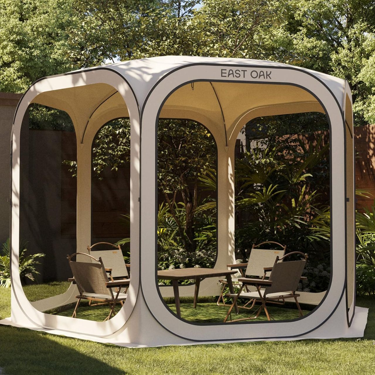 EAST OAK 10x10 FT Pop-Up Screen House Tent