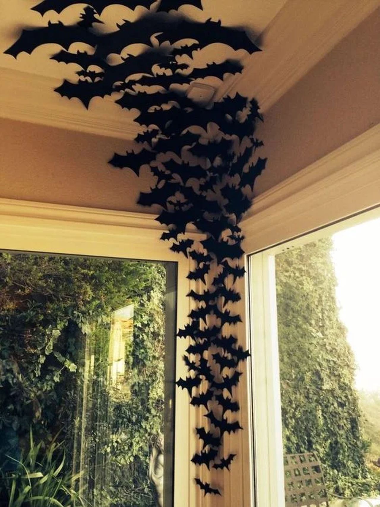 Flying Paper Bats Halloween Decoration