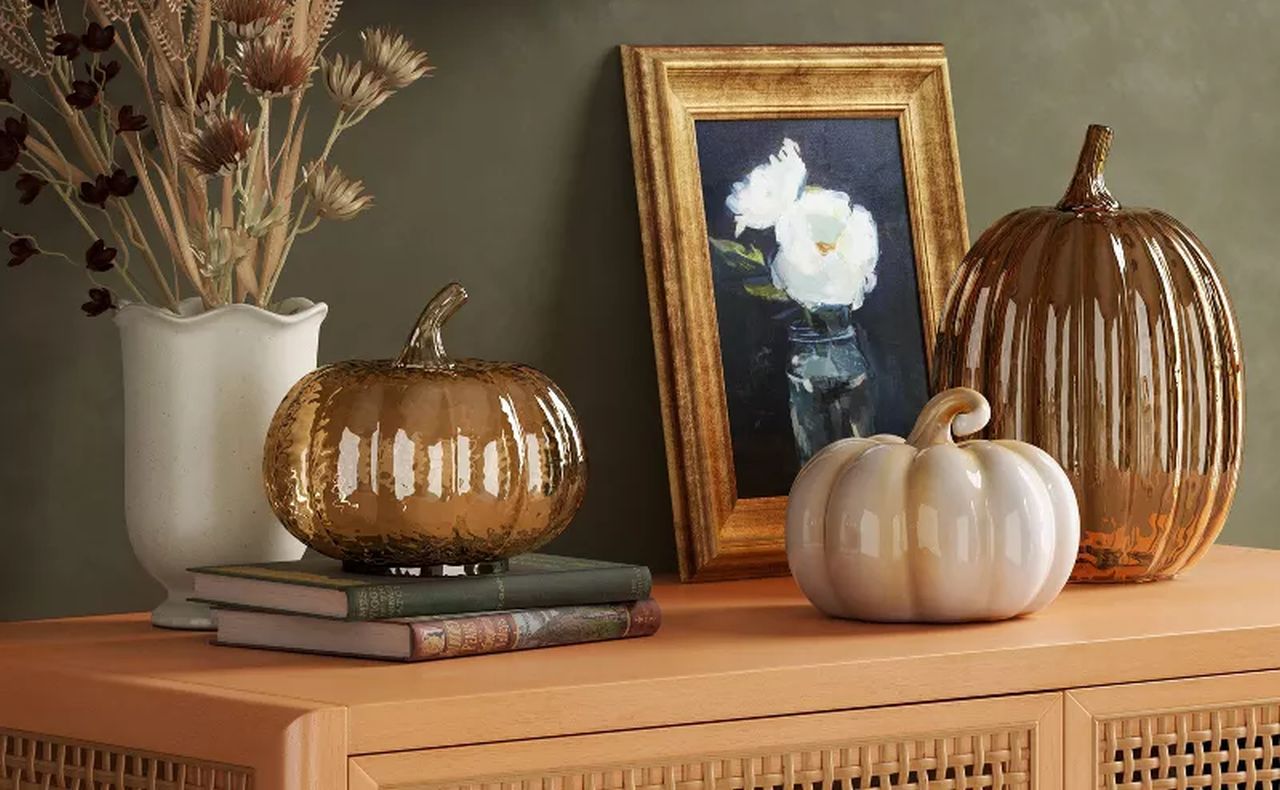 Glass Pumpkin Amber