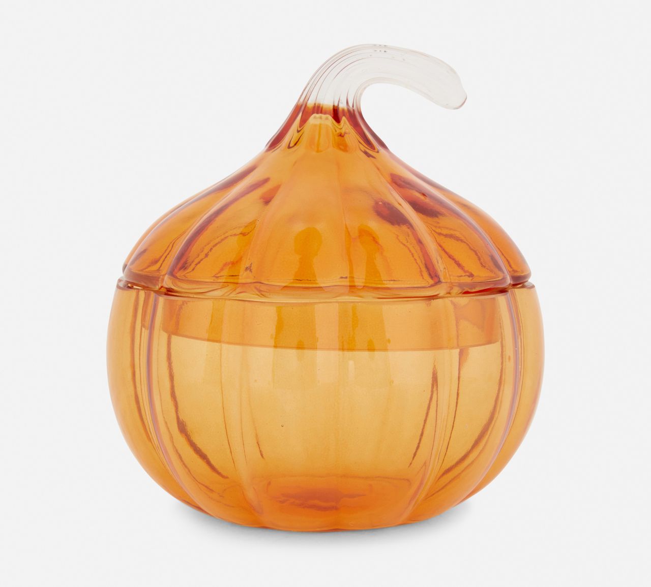 Glass pumpkin Shaped Storage Jar