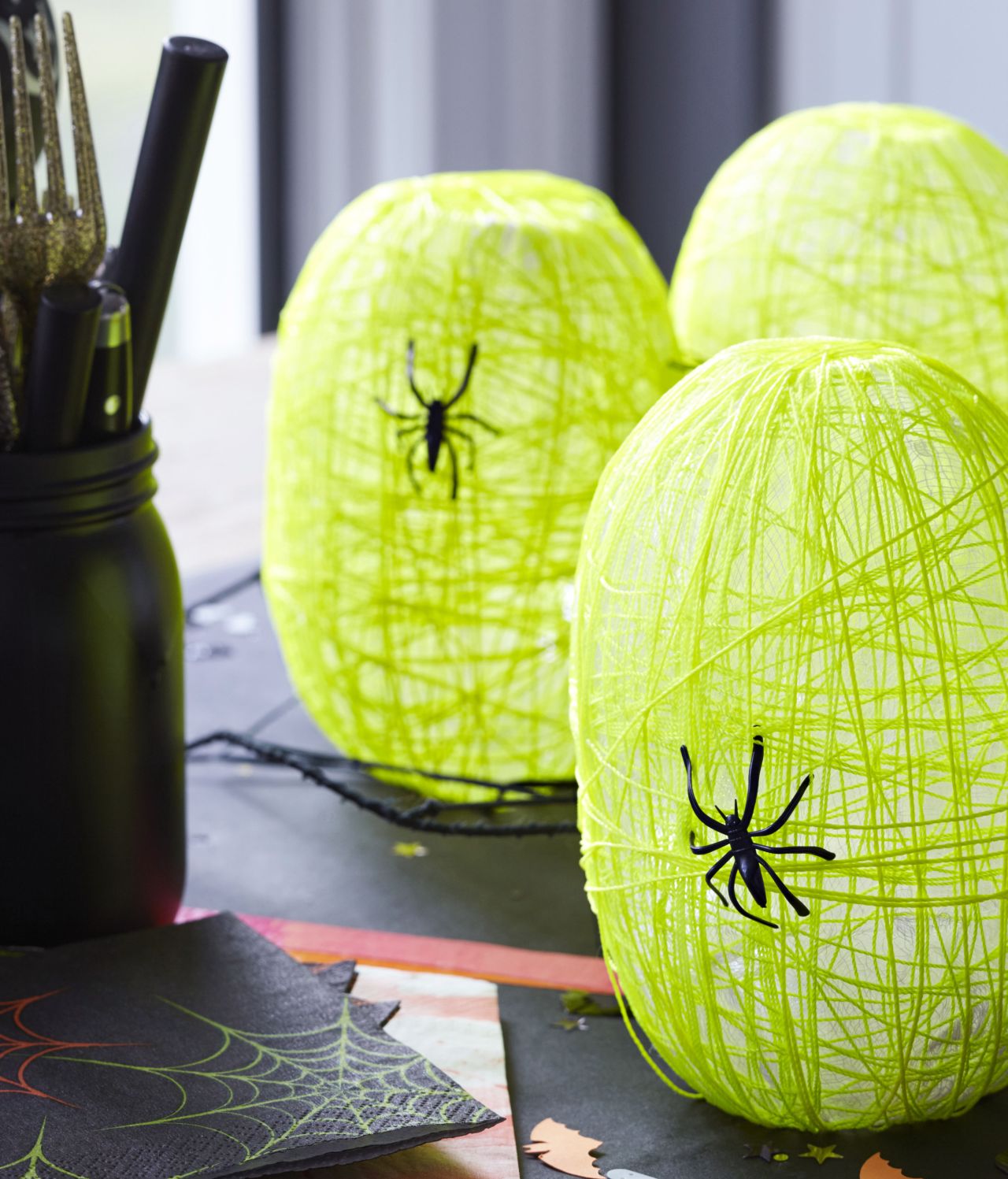 Glow in the Dark Spider Nest Lanterns