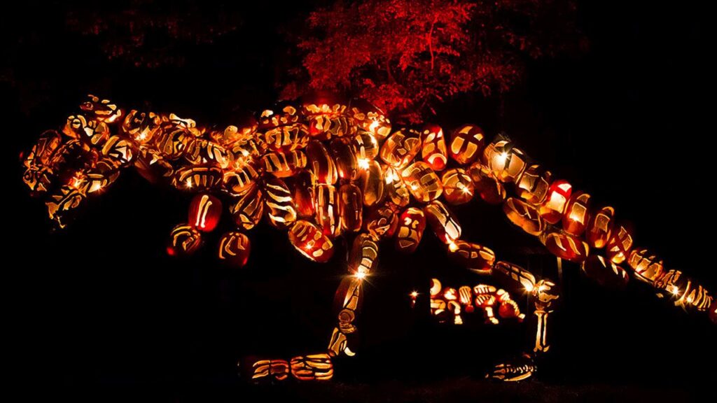 Great Jack O’Lantern Blaze 2025 - life-sized dinosaurs