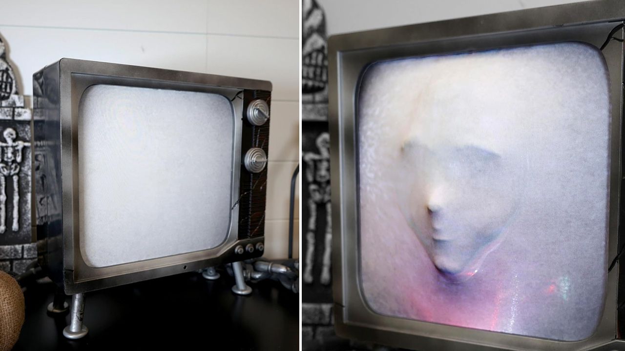 Haunted Hill Farm Haunted TV Motion activated animatronic
