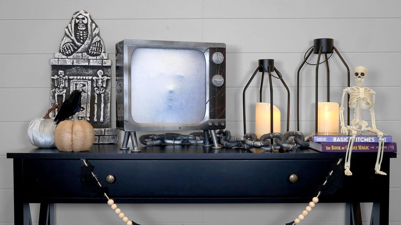 Haunted Hill Farm Haunted TV for Halloween decoration on Amazon