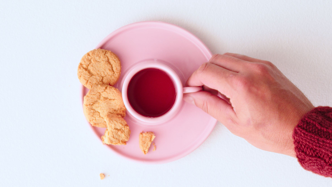 IKEA and Gustaf Westman 2025 VINTERFINT Collection - cup and saucer in pink