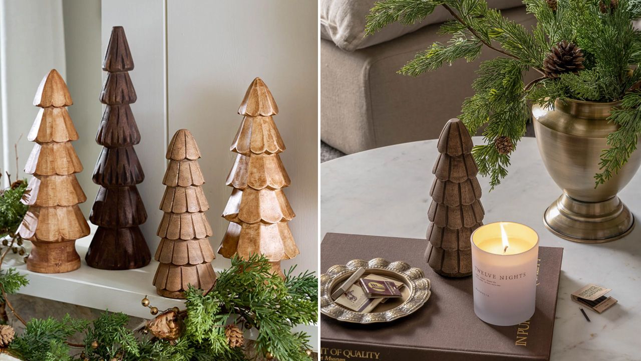Joanna Gaines 2025 Magnolia holiday collection - Hand Carved Woodland Tree