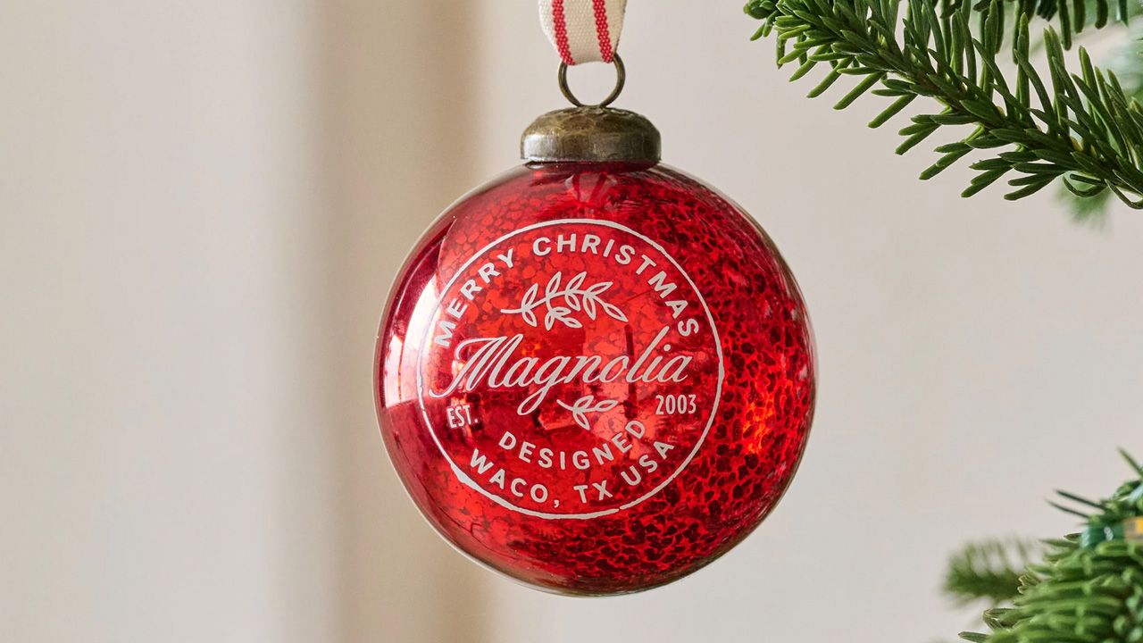 Joanna Gaines 2025 Magnolia holiday collection - Magnolia Mercury Glass Ornament