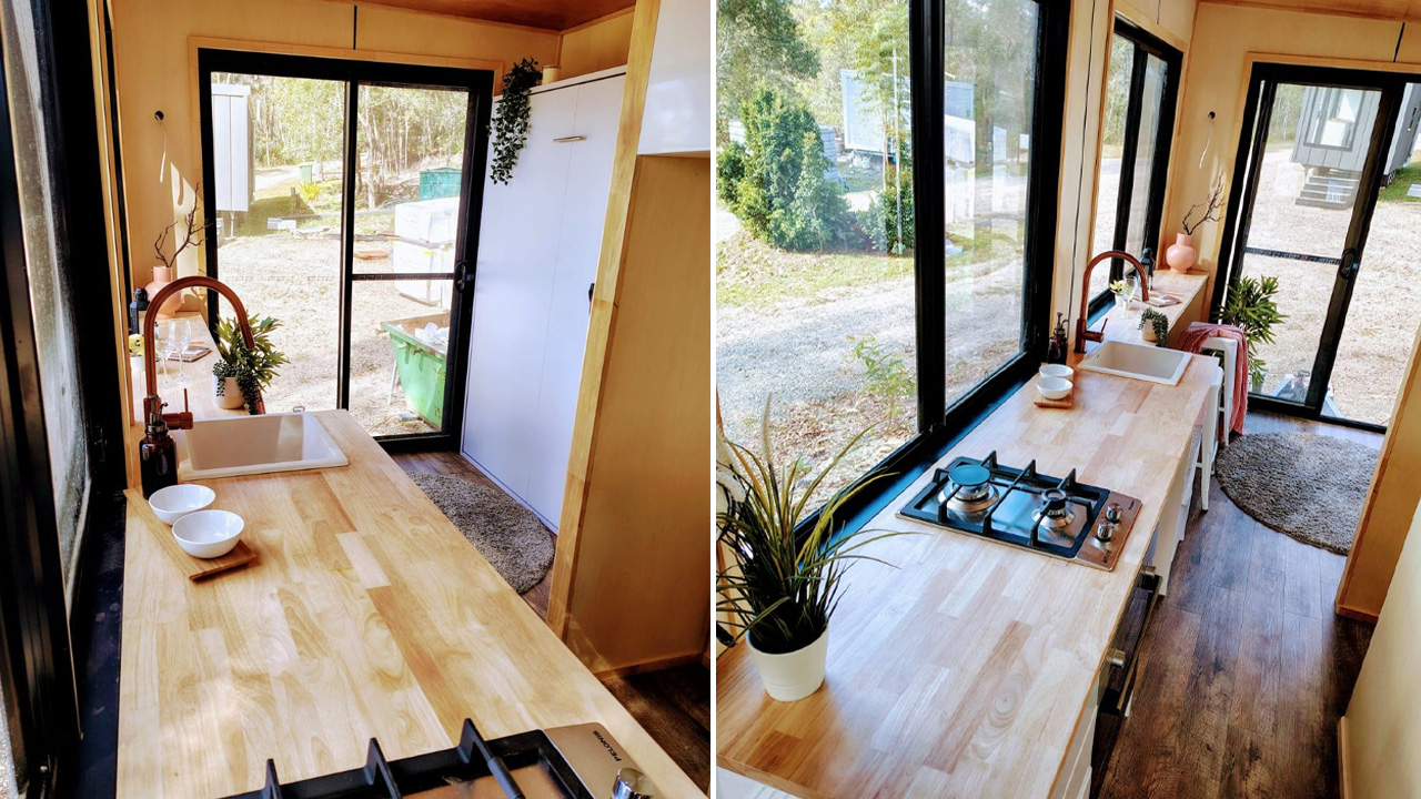 Kitchen and Dining of Escapada Tiny House