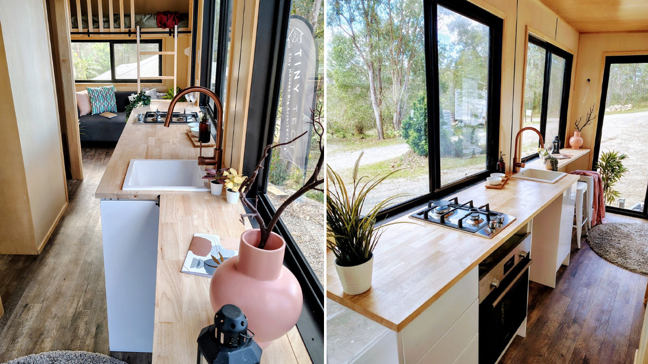 Kitchen of Escapada Tiny House