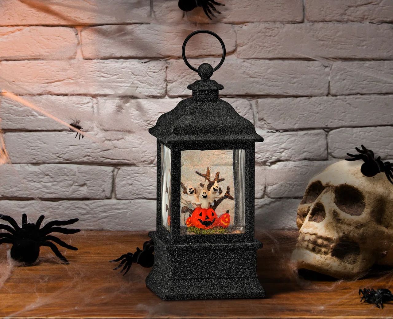 LED Graveyard Pumpkin Lantern USB