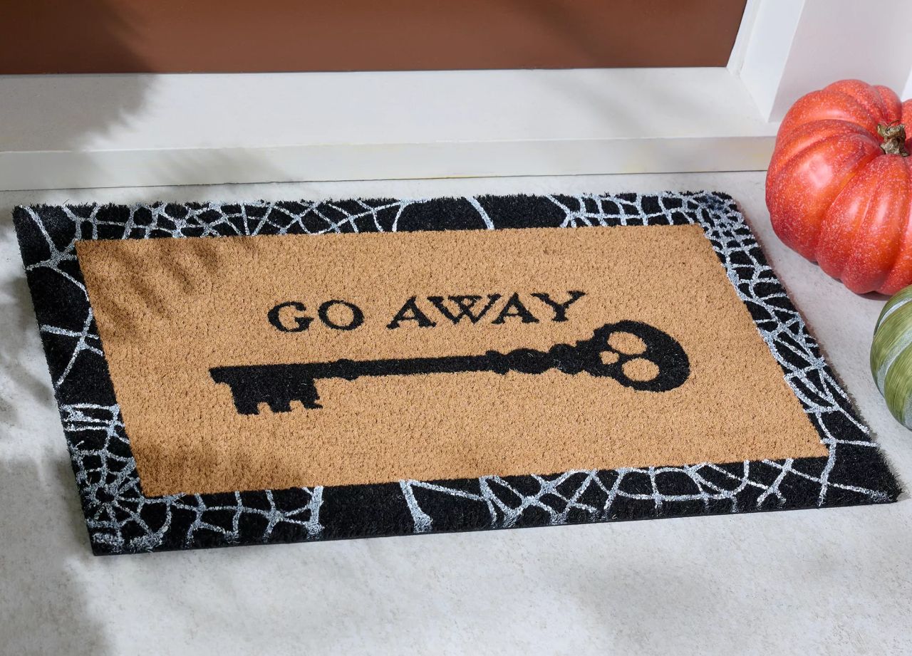 Martha Stewart Go Away Halloween Coir Doormat