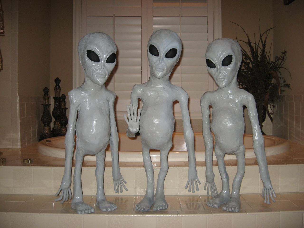 Plaster of Paris Creepy Aliens
