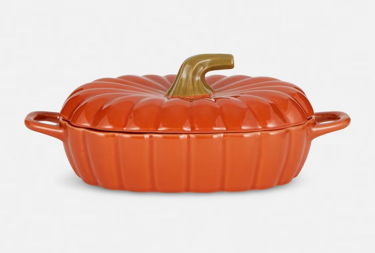 Pumpkin Shape Lidded Oval Ramekin
