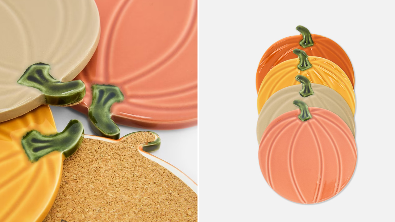 Pumpkin Shaped Coasters