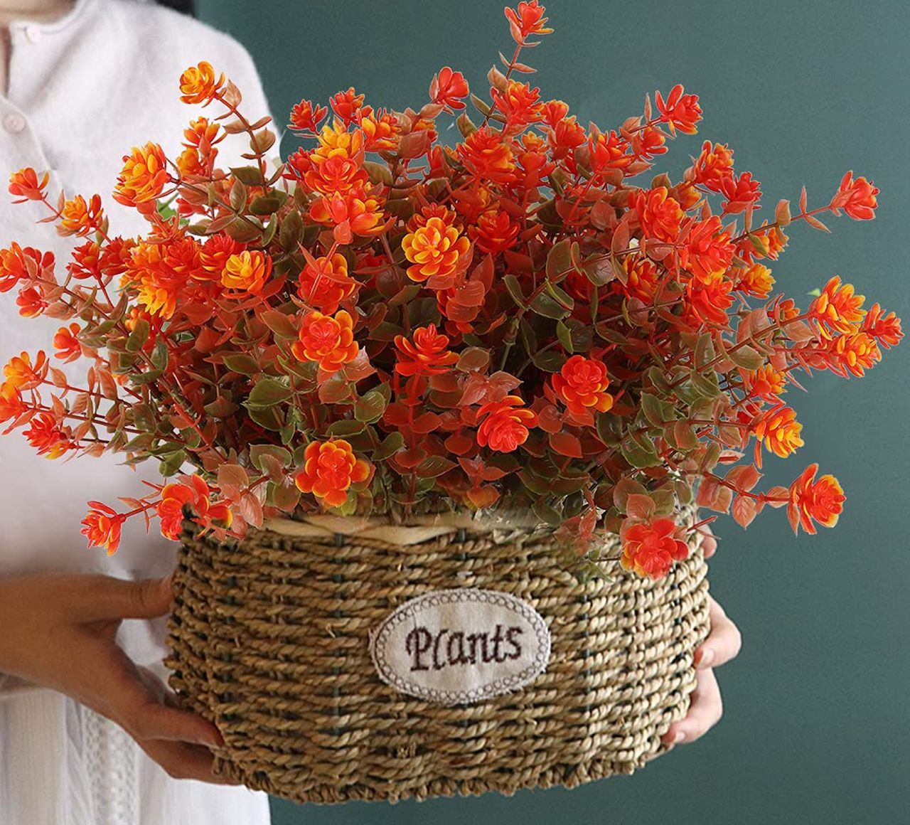 RECUTMS 8 Bundles Artificial Fall Flowers