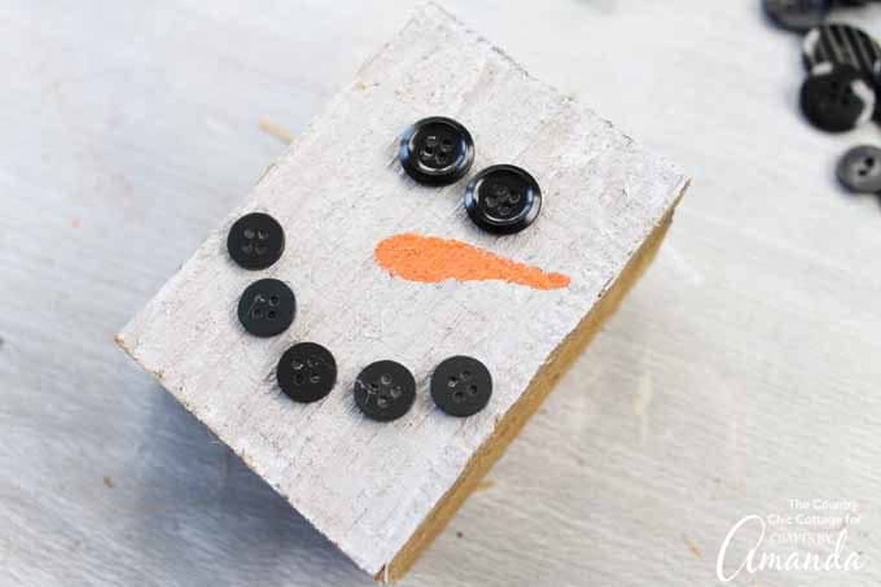 Reversible Scrap Wood Pumpkins - Cute Snowman for Winter