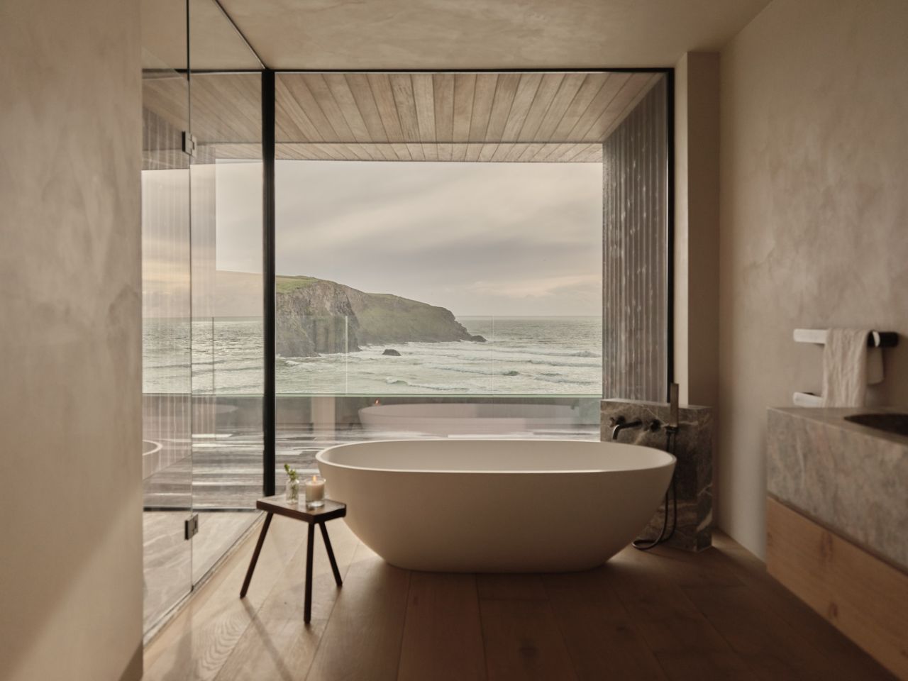 Rundell Associates Designs Two-Family House overlooking Mawgan Porth Bay in Cornwall, England