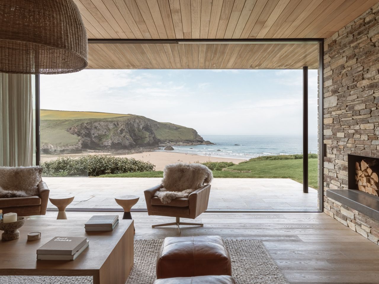 Rundell Associates Designs Two-Family House overlooking Mawgan Porth Bay in Cornwall, England