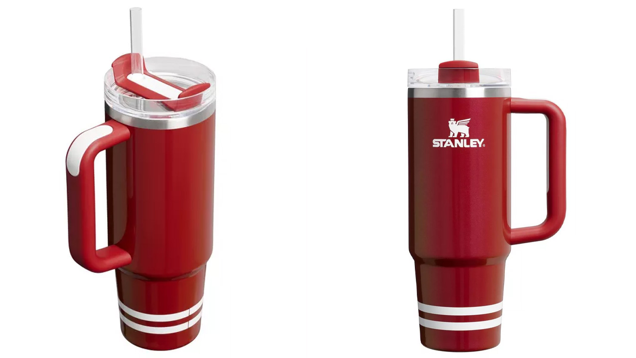 Stanley 30oz Stainless Steel H2.0 Flowstate Quencher Tumbler -Red Shimmer