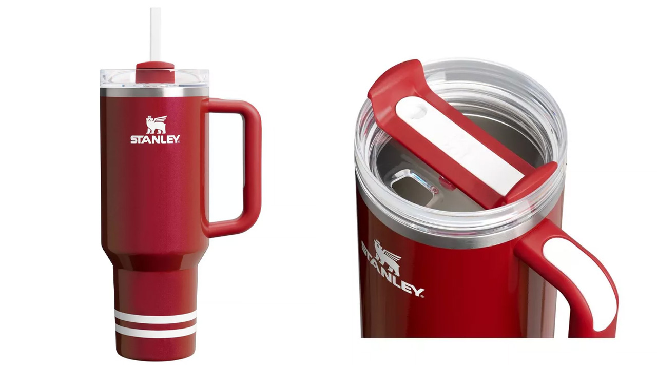 Stanley 40oz Stainless Steel H2.0 FlowState Quencher Tumbler -Heritage Red Shimmer