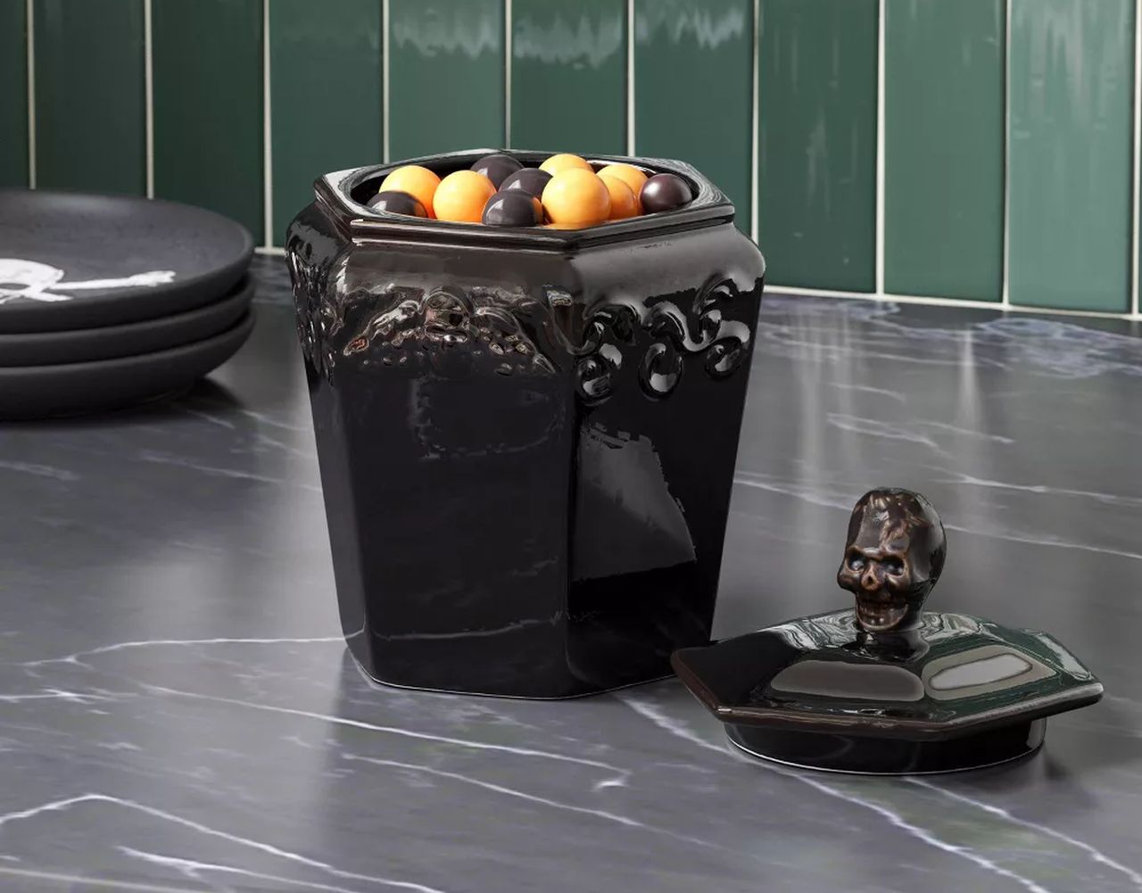 Stoneware Candy Bowl with Lid