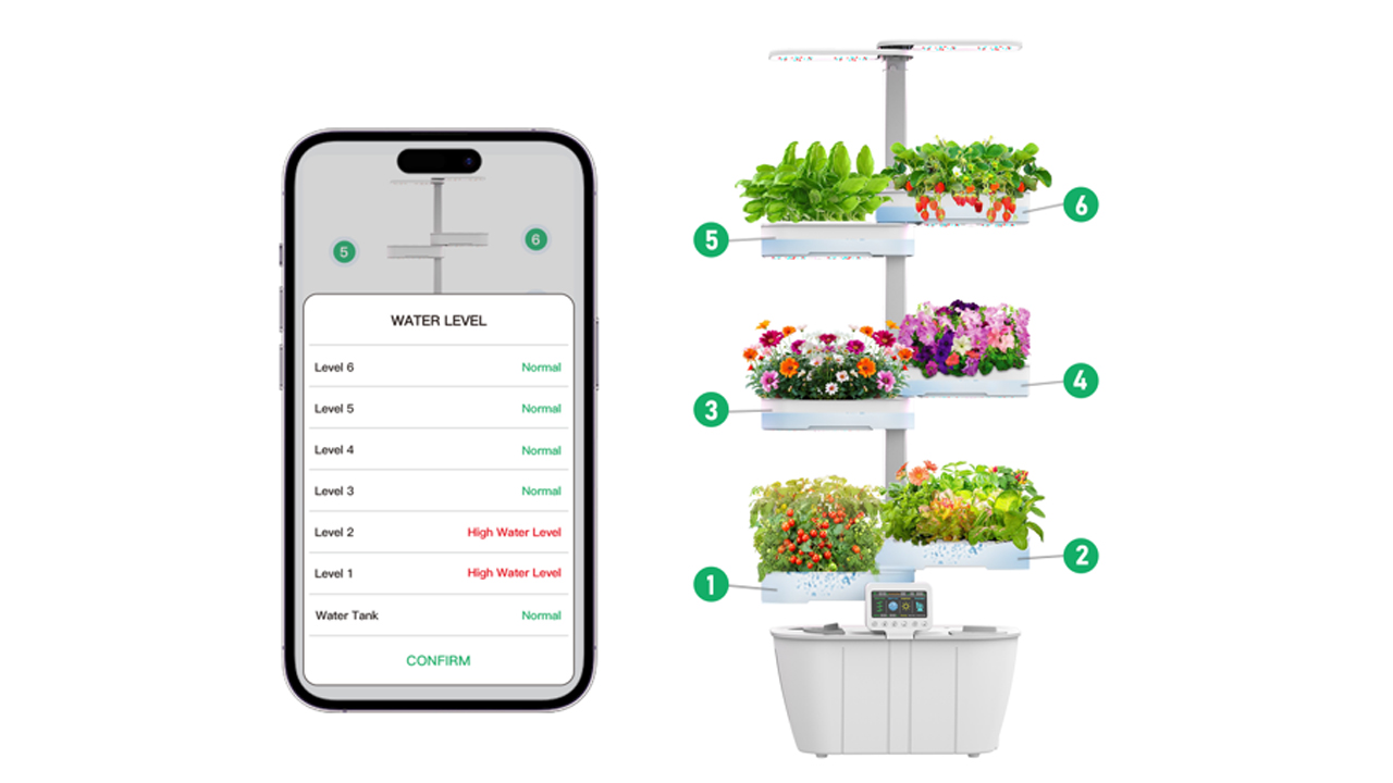 TGTOWFC Smart Hydroponic Garden Grows 48 Plants at Once