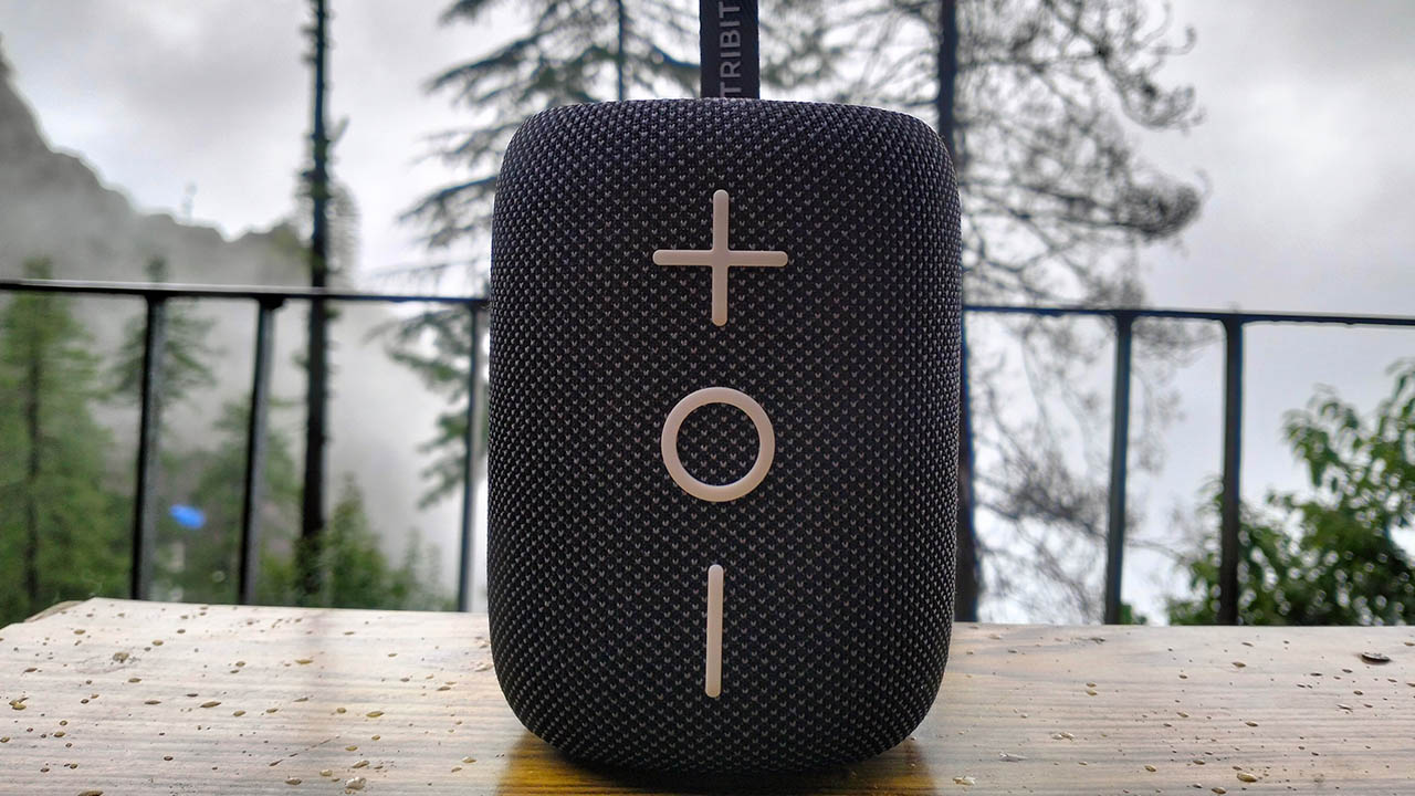 Tribit Stormbox Mini Plus Hands-On Review by Homecrux - outdoor view in rain 