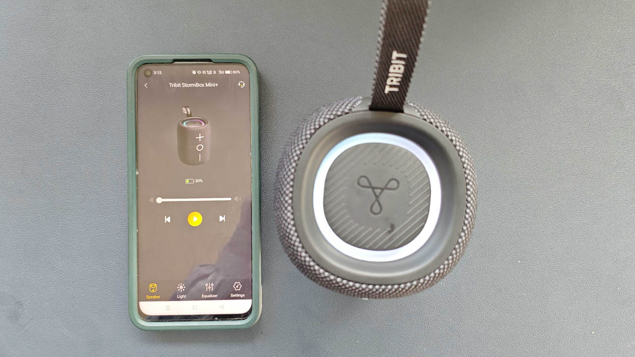 Tribit Stormbox Mini Plus Hands-On Review - battery percentage in mobile app 