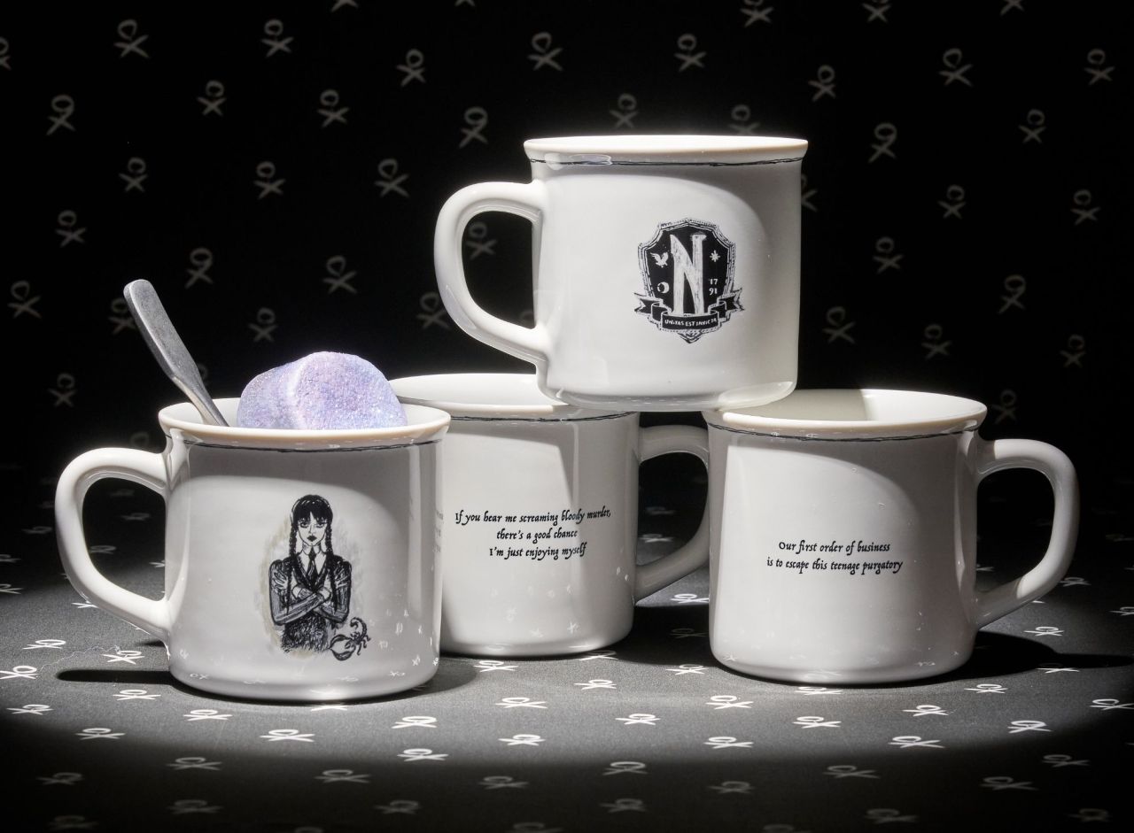 Wednesday Decal Stoneware Mugs