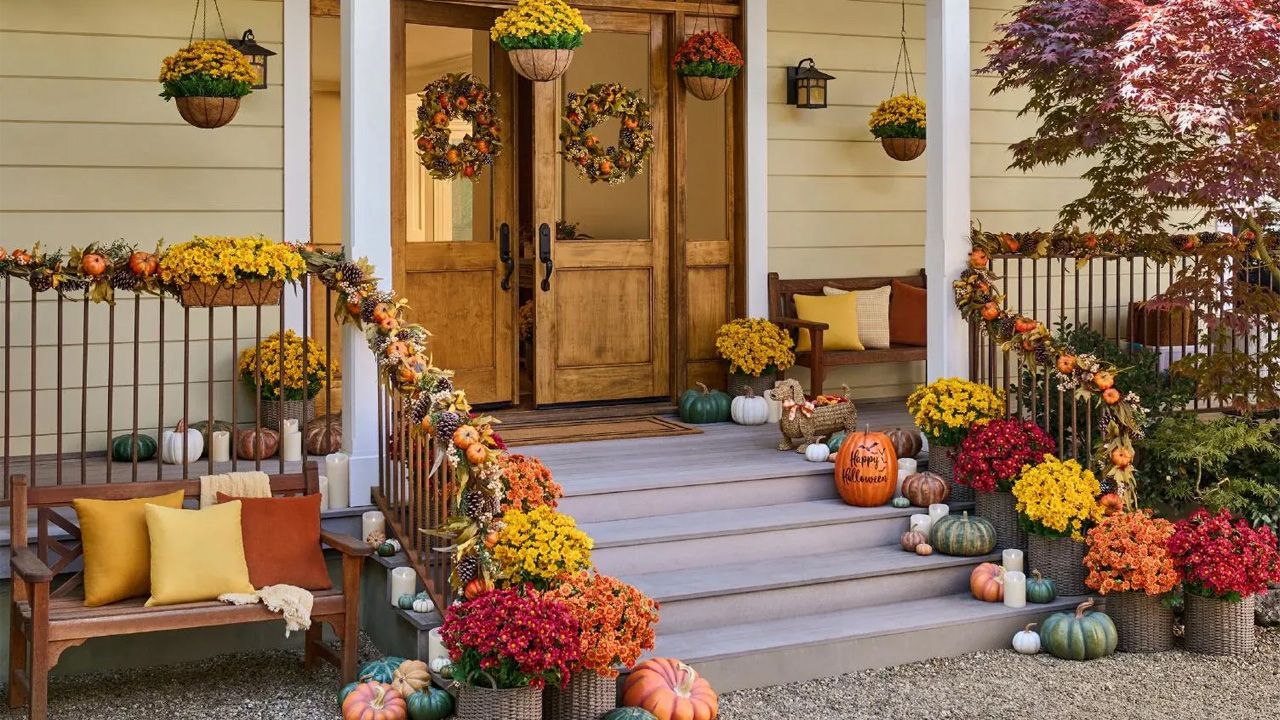 When to Decorate for Halloween - start with fall decor